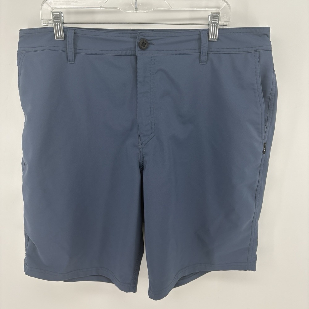 O'Neill Hybrid Board Shorts Men 38 Blue Stretch Tech Performance Surf Golf